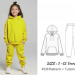 Kids Hoodie & Jogger Set Sewing Pattern PDF | Sizes 5–12 Years | DIY Tracksuit Pattern