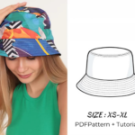 Reversible Bucket Hat Sewing Pattern PDF | Easy Beginner Hat Pattern | Sizes XS–XL