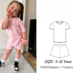 Kids T-Shirt & Biker Shorts Set Sewing Pattern PDF | Ages 5–12 | Easy DIY Summer Outfit | A4, Letter & A0 Printable